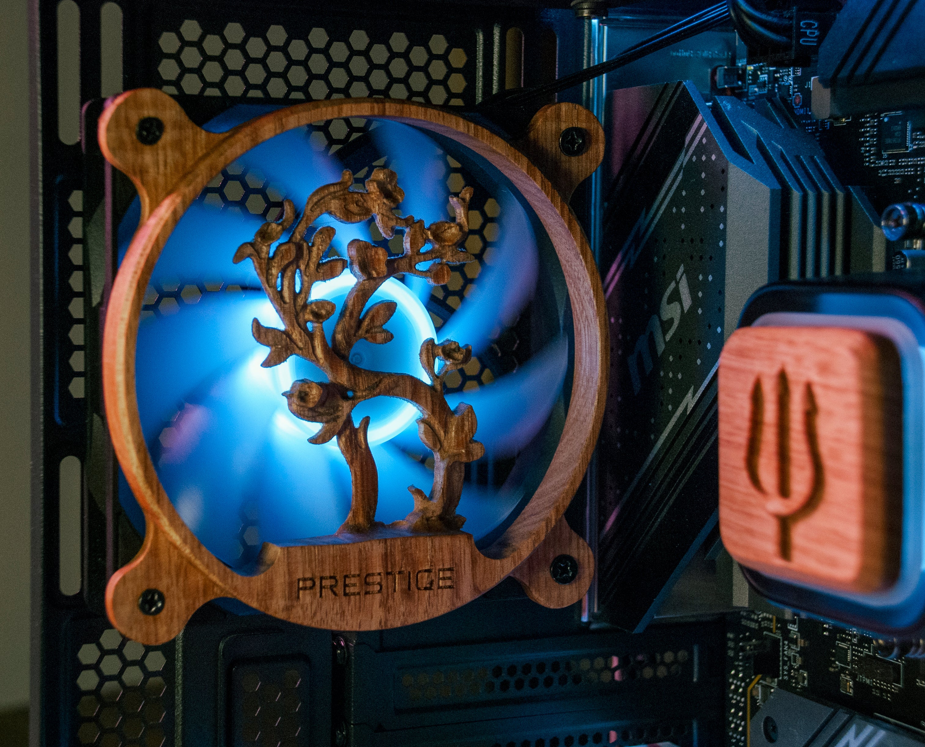 Cherry Blossom Fan Grill (Oak)