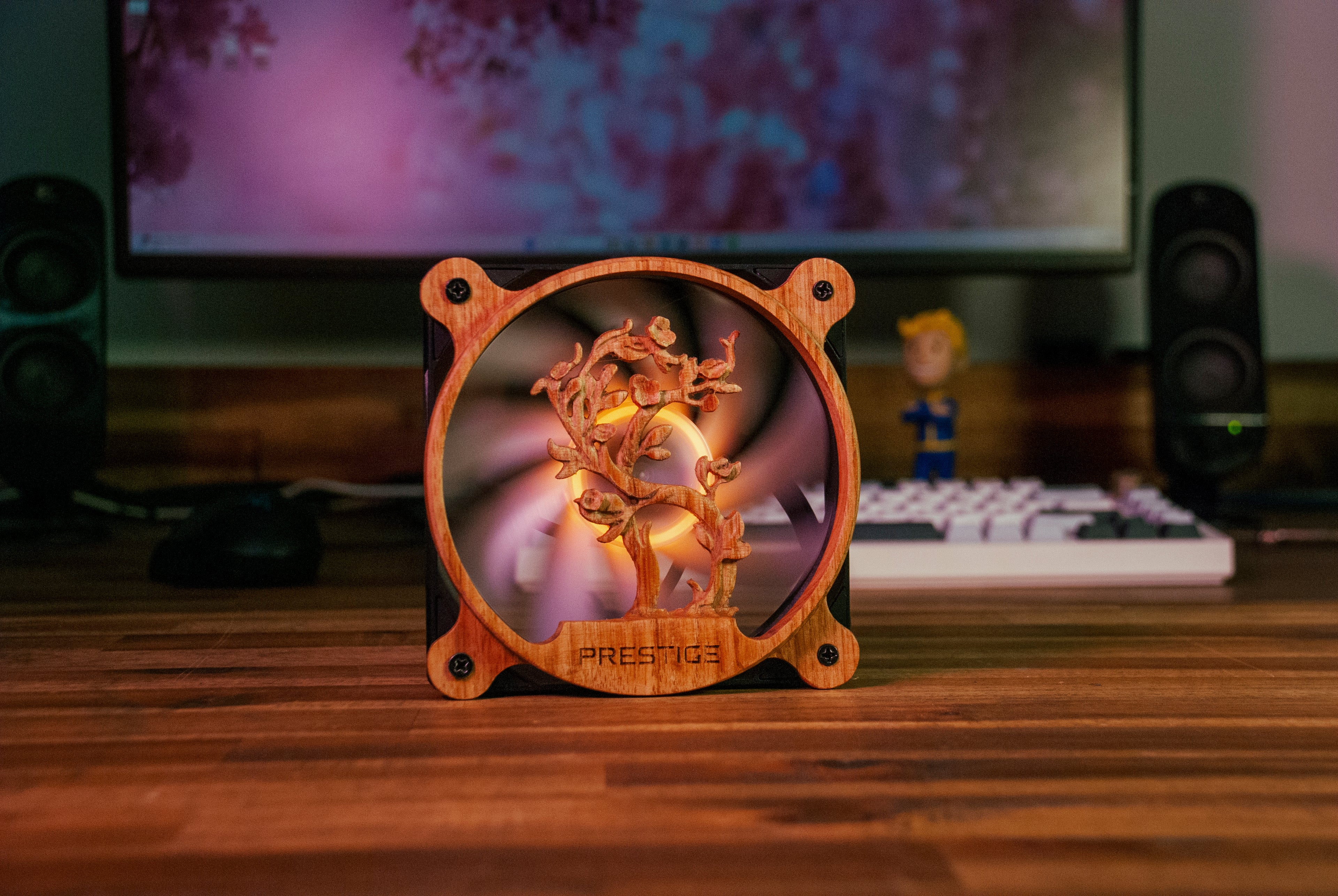 Cherry Blossom Fan Grill (Oak)
