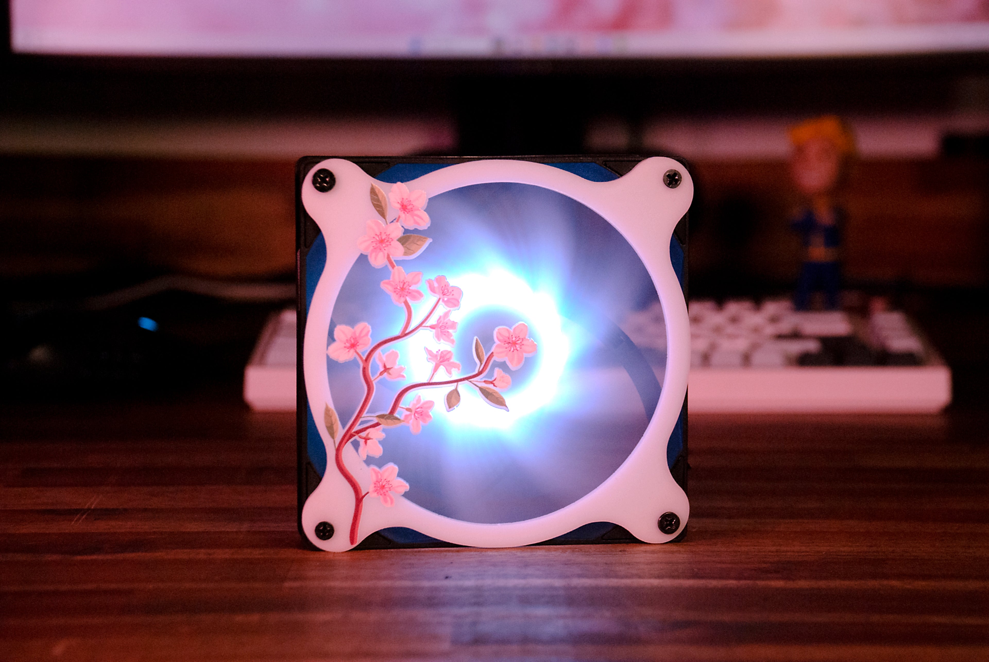Cherry Blossom Printed Acrylic Fan Grill